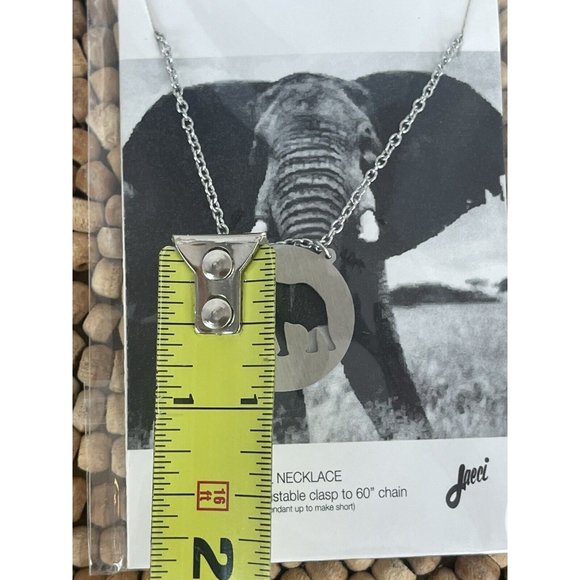 New JAECI Elephant Charm Stainless Steel Necklace Adjustable Elephant Lover Gift - Picture 6 of 6